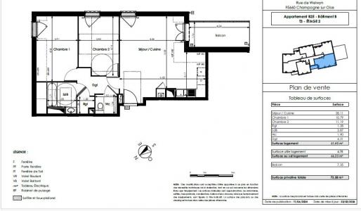 For sale Champagne-sur-oise 3 rooms 62 m2 Val d'Oise (95660) photo 1