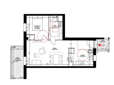 Acheter Appartement 45 m2 Lyon-7eme-arrondissement