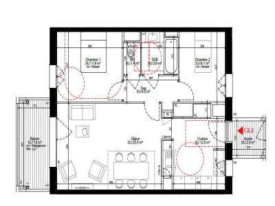 Acheter Appartement 65 m2 Lyon-7eme-arrondissement
