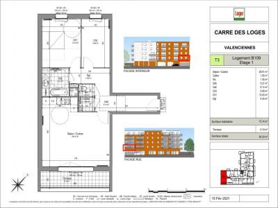 For rent Valenciennes 3 rooms 72 m2 Nord (59300) photo 3