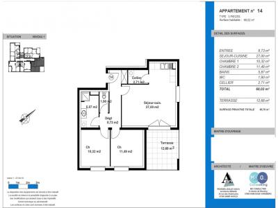 Louer Appartement 68 m2 Jury