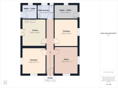 For sale Bocca 3 rooms 67 m2 Alpes Maritimes (06150) photo 2