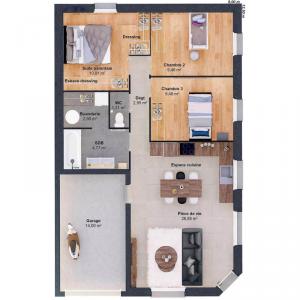 For sale Joue-sur-erdre 5 rooms 68 m2 Loire atlantique (44440) photo 4