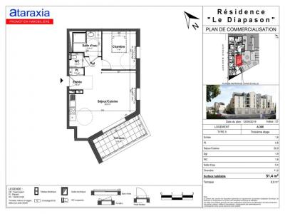 Louer Appartement 51 m2 Tours