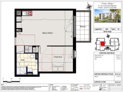 Annonce Location 2 pi�ces Appartement Saint-nazaire 44