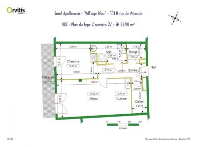 For rent Saint-apollinaire 2 rooms 52 m2 Cote d'or (21850) photo 0