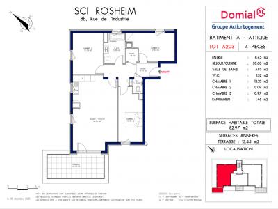 For rent Rosheim 4 rooms 82 m2 Bas rhin (67560) photo 1