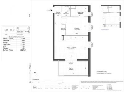 Louer Appartement 45 m2 Vendenheim