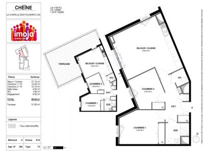 Annonce Location 3 pi�ces Appartement Chapelle-des-fougeretz 35