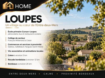 Annonce Vente Terrain Loupes 33