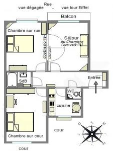 For rent Paris-15eme-arrondissement 3 rooms 60 m2 Paris (75015) photo 3