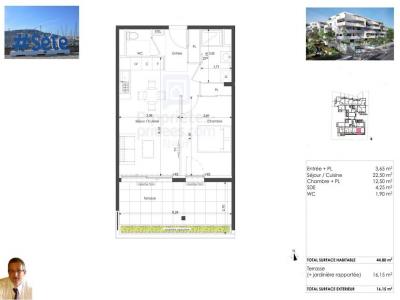 Annonce Vente 2 pi�ces Appartement Sete 34