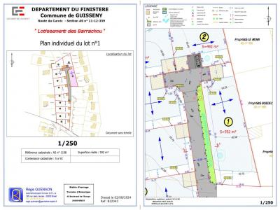 Acheter Terrain 492 m2 Guisseny
