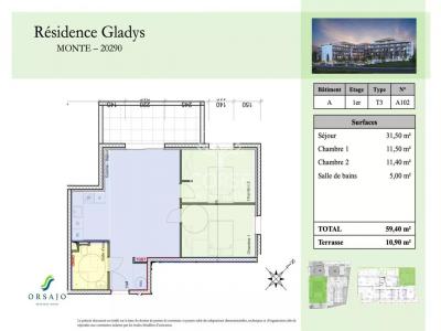 Annonce Vente 3 pi�ces Appartement Monte 20