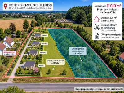 Annonce Vente Terrain Fretigney-et-velloreille 70