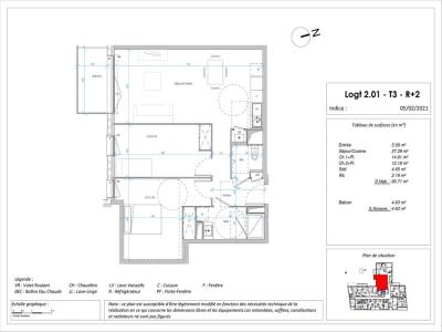 Louer Appartement 66 m2 Havre