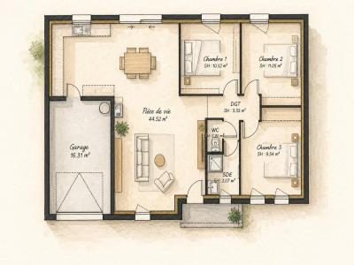 Acheter Maison 85 m2 Montigny-en-ostrevent