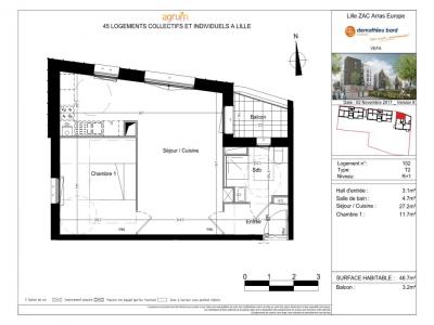 Louer Appartement 46 m2 Lille