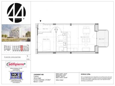 Louer Appartement 47 m2 Strasbourg