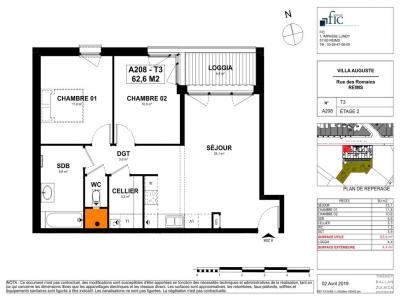 Louer Appartement 62 m2 Reims