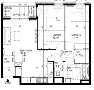 For rent Villeneuve-d'ascq 3 rooms 65 m2 Nord (59491) photo 1