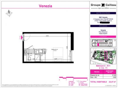 For rent Niort 1 room 24 m2 Deux sevres (79000) photo 4