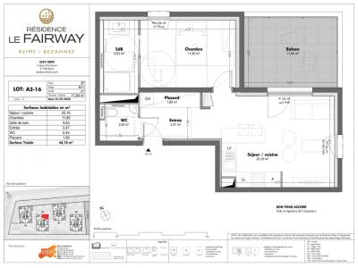 Louer Appartement Bezannes 619 euros