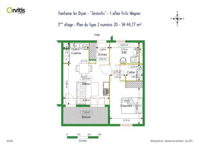 For rent Fontaine-les-dijon 2 rooms 45 m2 Cote d'or (21121) photo 0