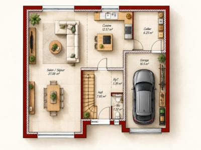 For sale Fontaine-notre-dame 6 rooms 99 m2 Nord (59400) photo 2