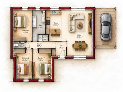 For sale Fontaine-notre-dame 6 rooms 110 m2 Nord (59400) photo 2