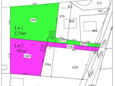 Acheter Terrain 1270 m2 Creances