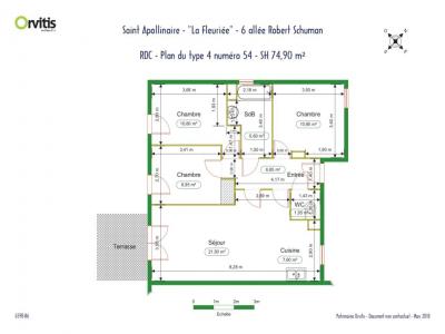 For rent Saint-apollinaire 4 rooms 75 m2 Cote d'or (21850) photo 0