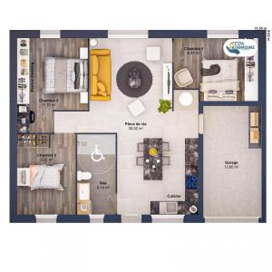 For sale Joue-sur-erdre 5 rooms 69 m2 Loire atlantique (44440) photo 4